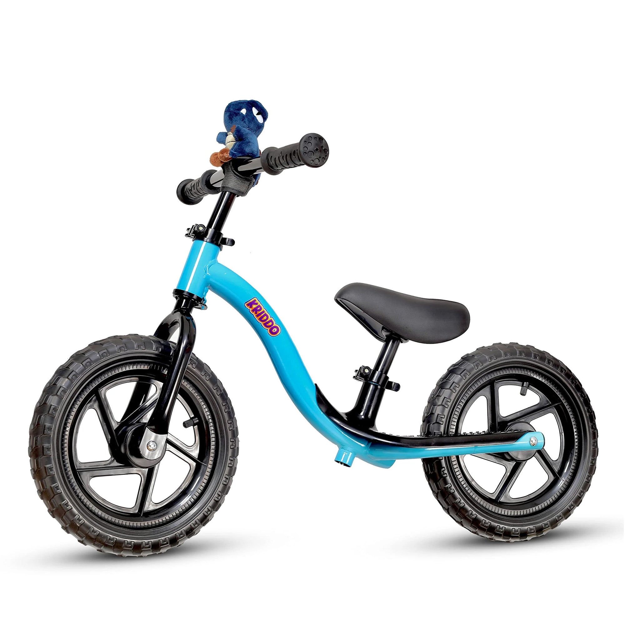 KRIDDO Blue Balance Bike with Dinosaur Toy for 2 to 5 Years Old