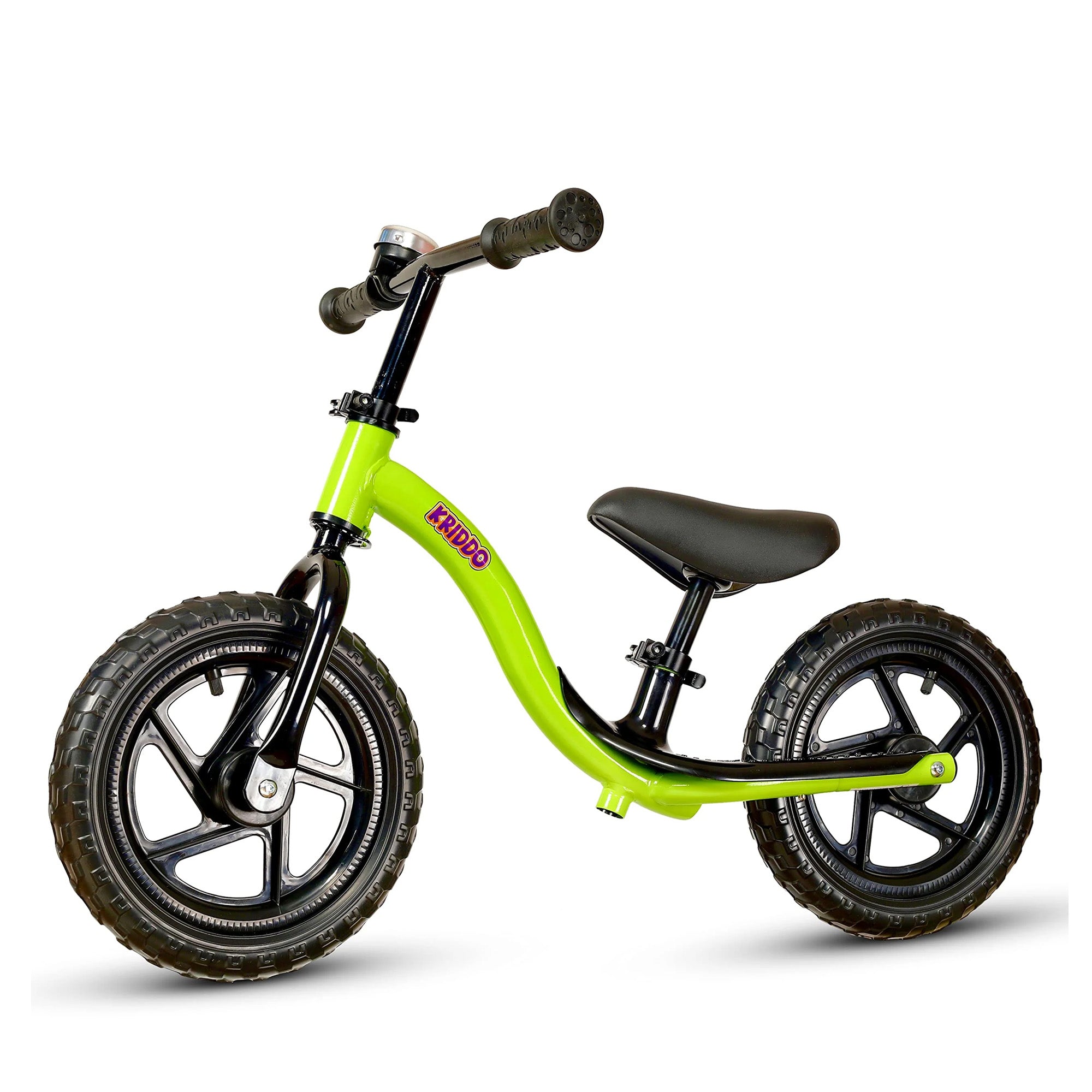 KRIDDO Green Balance Bike with Bell for 2 to 5 Years Old