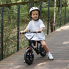 KRIDDO Toddler 12 Inch Balance Bike with Customizable Plate for Ages 2 to 5 Years Black