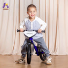 KRIDDO Toddler 12 Inch Balance Bike with Customizable Plate for Ages 2 to 5 Years Blue