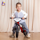 KRIDDO Toddler 12 Inch Balance Bike with Customizable Plate for Ages 2 to 5 Years Red