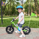 KRIDDO Toddler Balance Bike with Brake and Flag for 2 to 5 Years Old Green