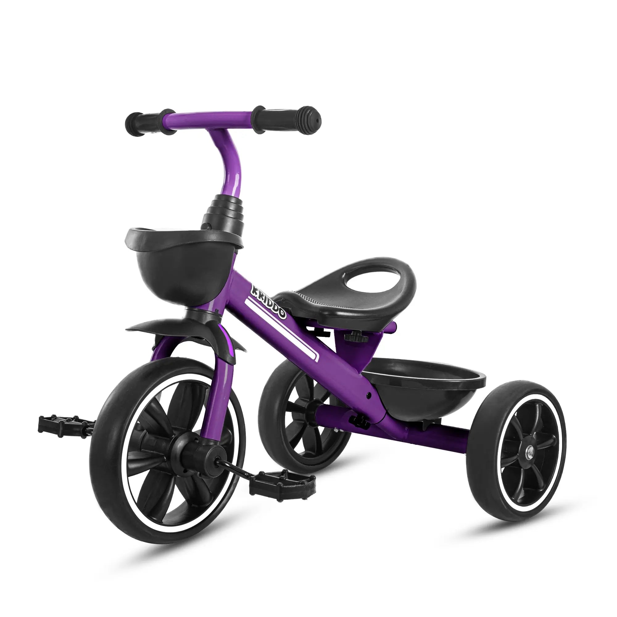 KRIDDO Kids Tricycle Easy-Assembly for 2 to 5 Years Old Purple