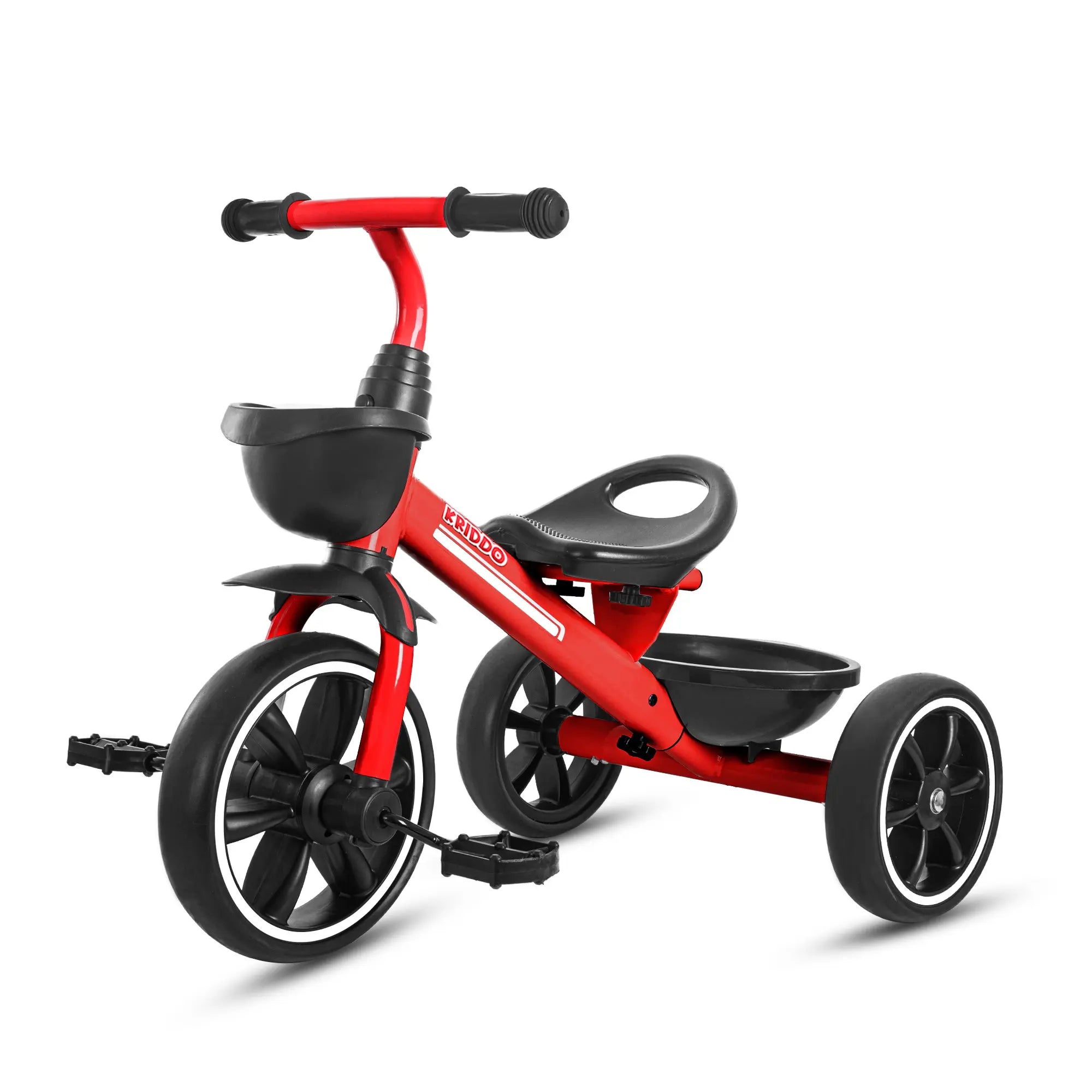 KRIDDO Kids Tricycle Easy-Assembly for 2 to 5 Years Old Red