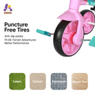 KRIDDO 2-in-1 Kids Push Trike for 18 months to 3 Years Old Pink