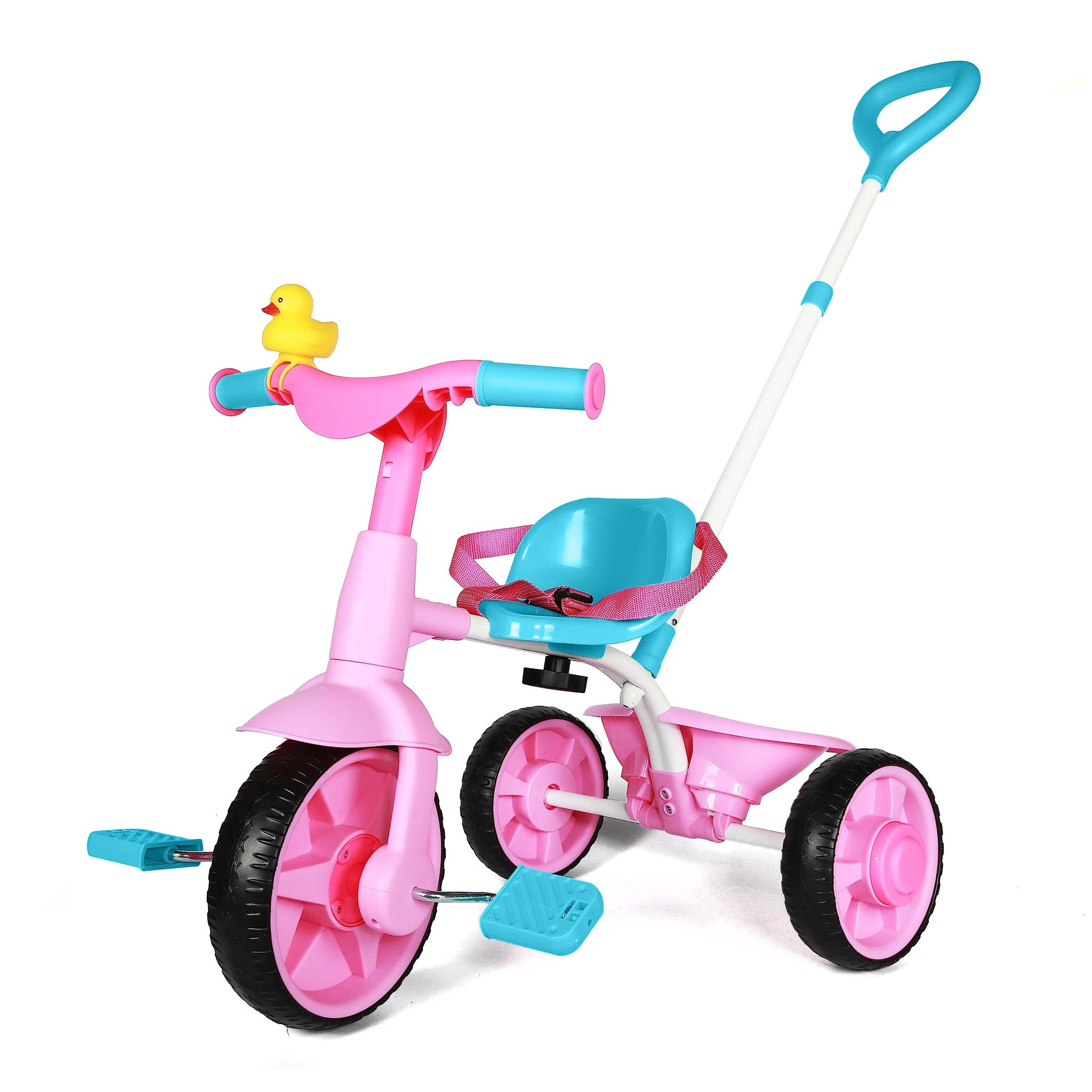 KRIDDO 2-in-1 Kids Push Trike for 18 months to 3 Years Old Pink