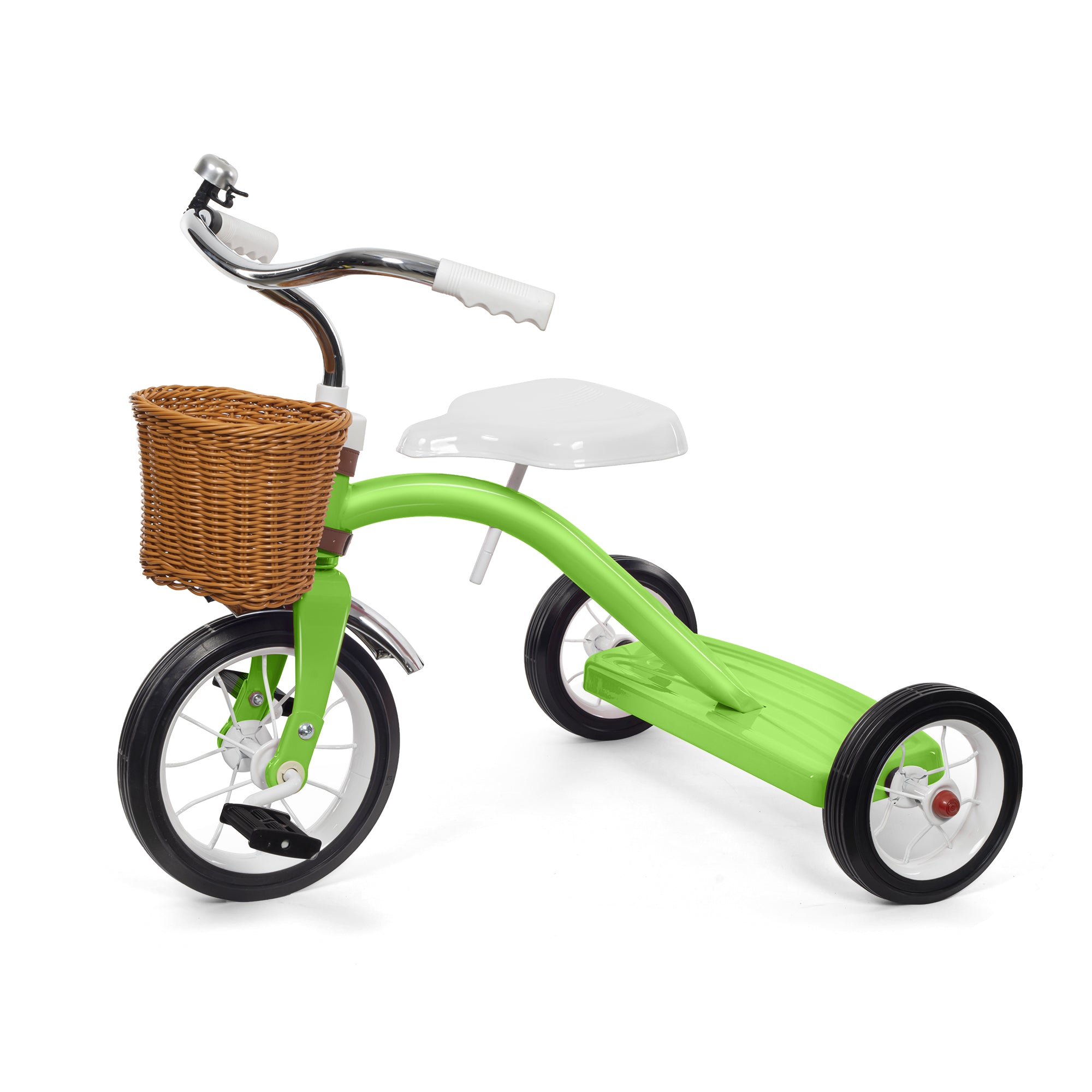 KRIDDO Metal Classic Tricycle with Removable basket for 2 to 4 Years Old Green