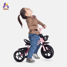 KRIDDO Toddler Training Tricycle With Fixed Wheels for 2 to 5 Years Old Pink