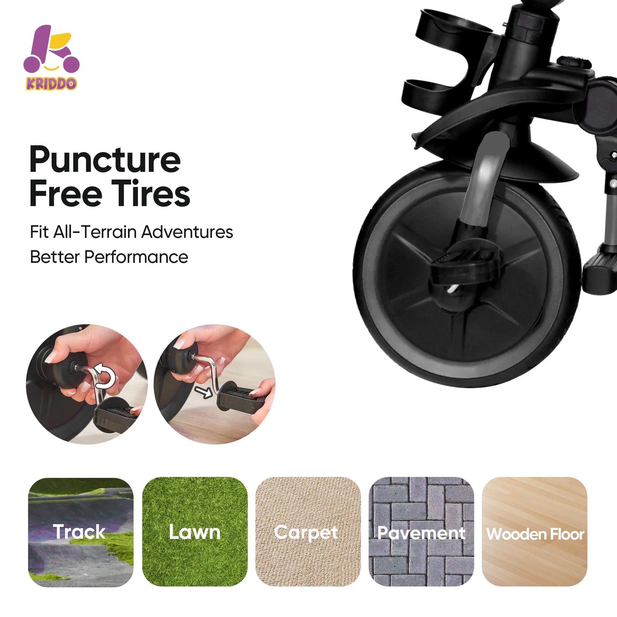 KRIDDO puncture-free tire system