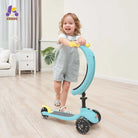KRIDDO Kids Scooters with Removable Seat for 1.5 to 5 Years Old 5-in-1 Blue