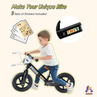 KRIDDO Toddler Beginner Bike for 2 to 5 Years Old with DIY Colorful Stickers Black