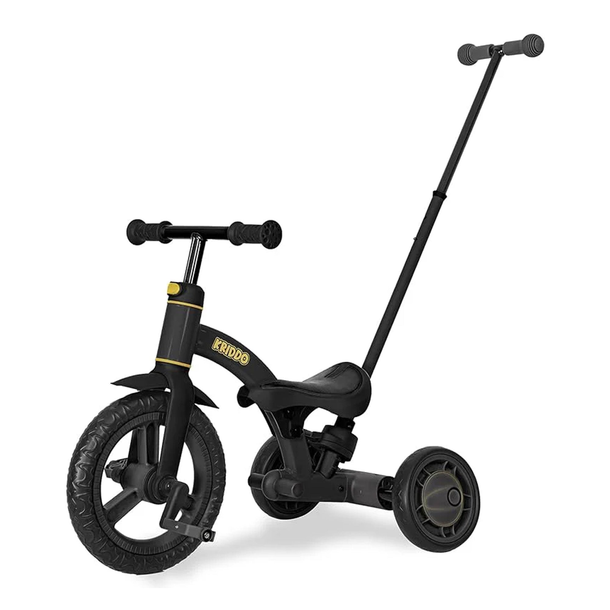 KRIDDO 4-in-1 Childrens Trike for 1.5 to 3 Years Old Black