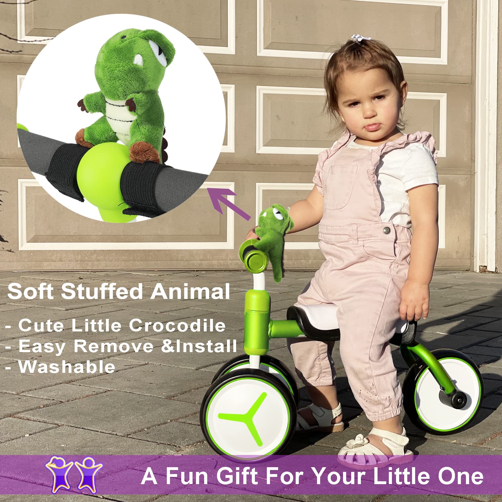 KRIDDO Baby Balance Bike for 1-2 Year Old Boy and Girl, Toddler Mini Bike for One Year Old First Birthday Gifts Baby Toys 12 Months to 2 Year Old Ride-on Toys Gifts Indoor Outdoor Balance Bike