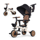 KRIDDO 13-in-1 Convertible & Foldable Tricycle Stroller Brown