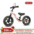 KRIDDO Pink Toy Balance Bike with Unicorn Toy for 2 to 5 Years Old