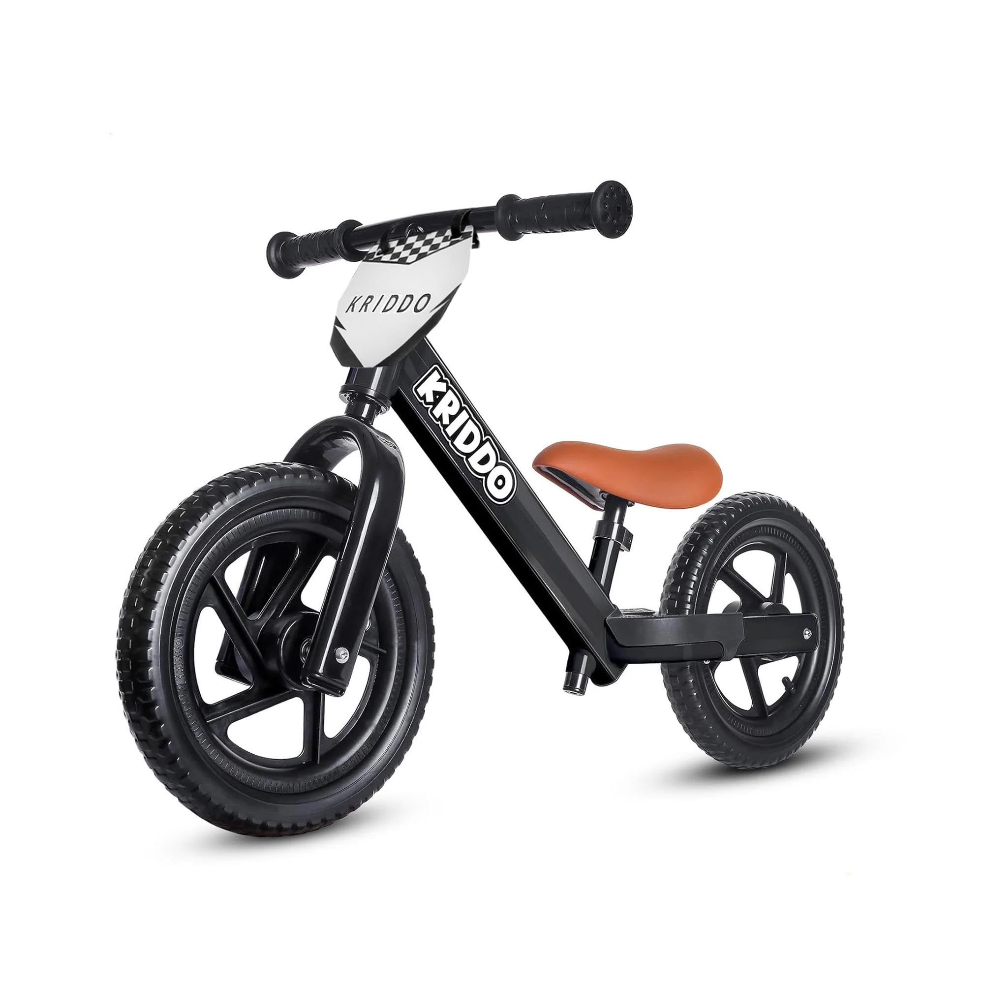 KRIDDO Toddler Beginner Bike for 2 to 5 Years Old with DIY Colorful Stickers Black