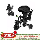 KRIDDO 8-in-1 Kids Stroller Tricycle with bell and Adjustable Seat for 18 Months to 5 Years Old Grey
