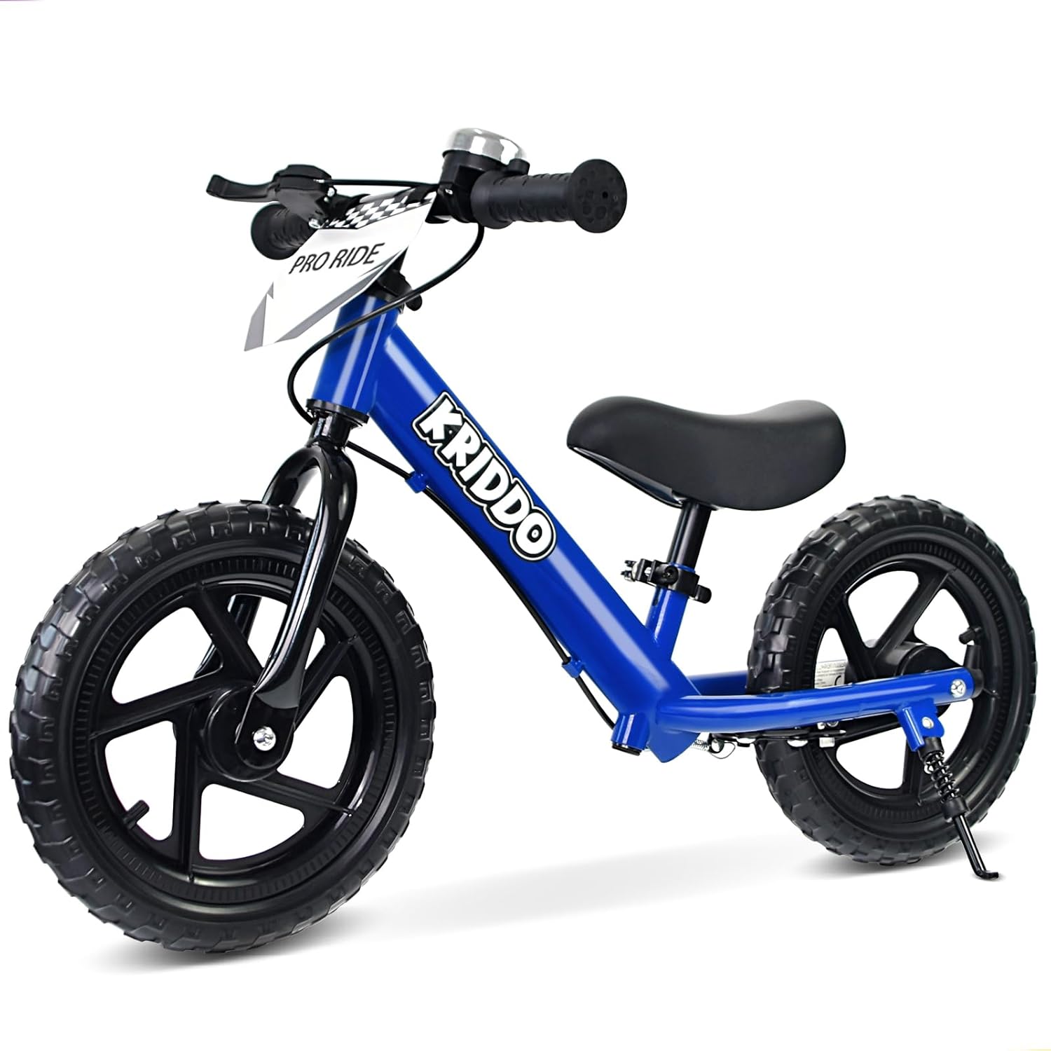 Kriddo Toddler Balance Bike with Brake and Flag for 18 Months to 3 Years Old Blue