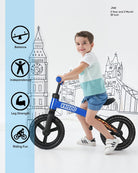 Kriddo Interactive Toddler Balance Bike for 18 Months to 5 Years Old Blue