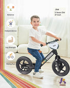 KRIDDO Kids Balance Bike for 2 to 5 Years Old with DIY Colorful Stickers Black