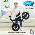 Kriddo Toddler Balance Bike with Customize Plate for 18 Months to 3 Years Old Black