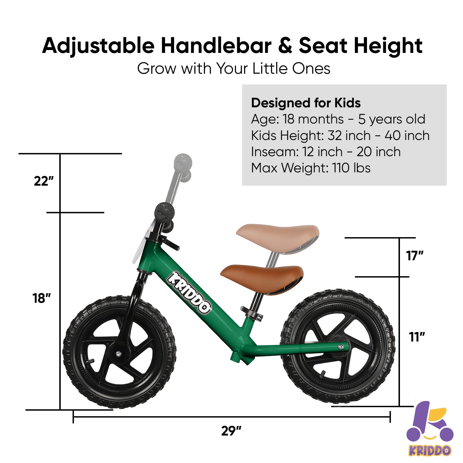 Bike height for 3 year old best sale