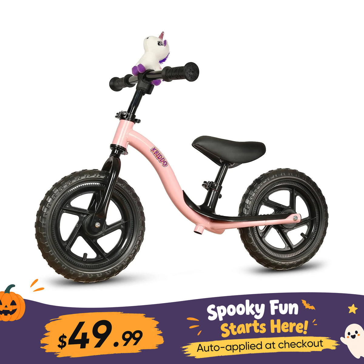 KRIDDO Pink Toy Balance Bike with Unicorn Toy for 2 to 5 Years Old