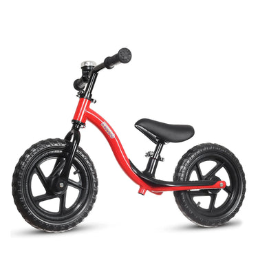 KRIDDO Toddler Balance Bike with Stuffed Animal for 18 Months to 4 Years Old Red