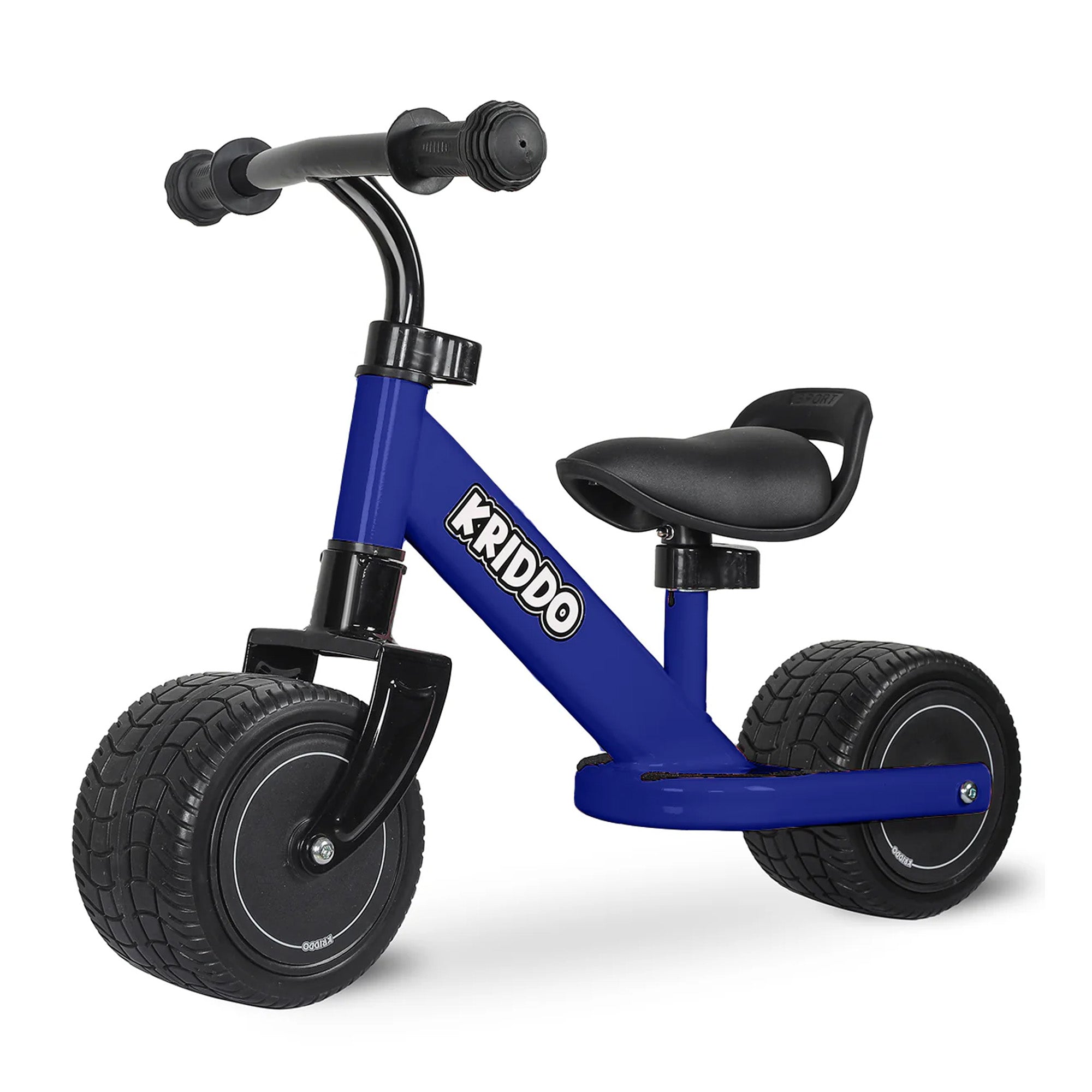 KRIDDO Baby Balance Bike with Adjustable Seat for 1 to 3 Years Old Blue