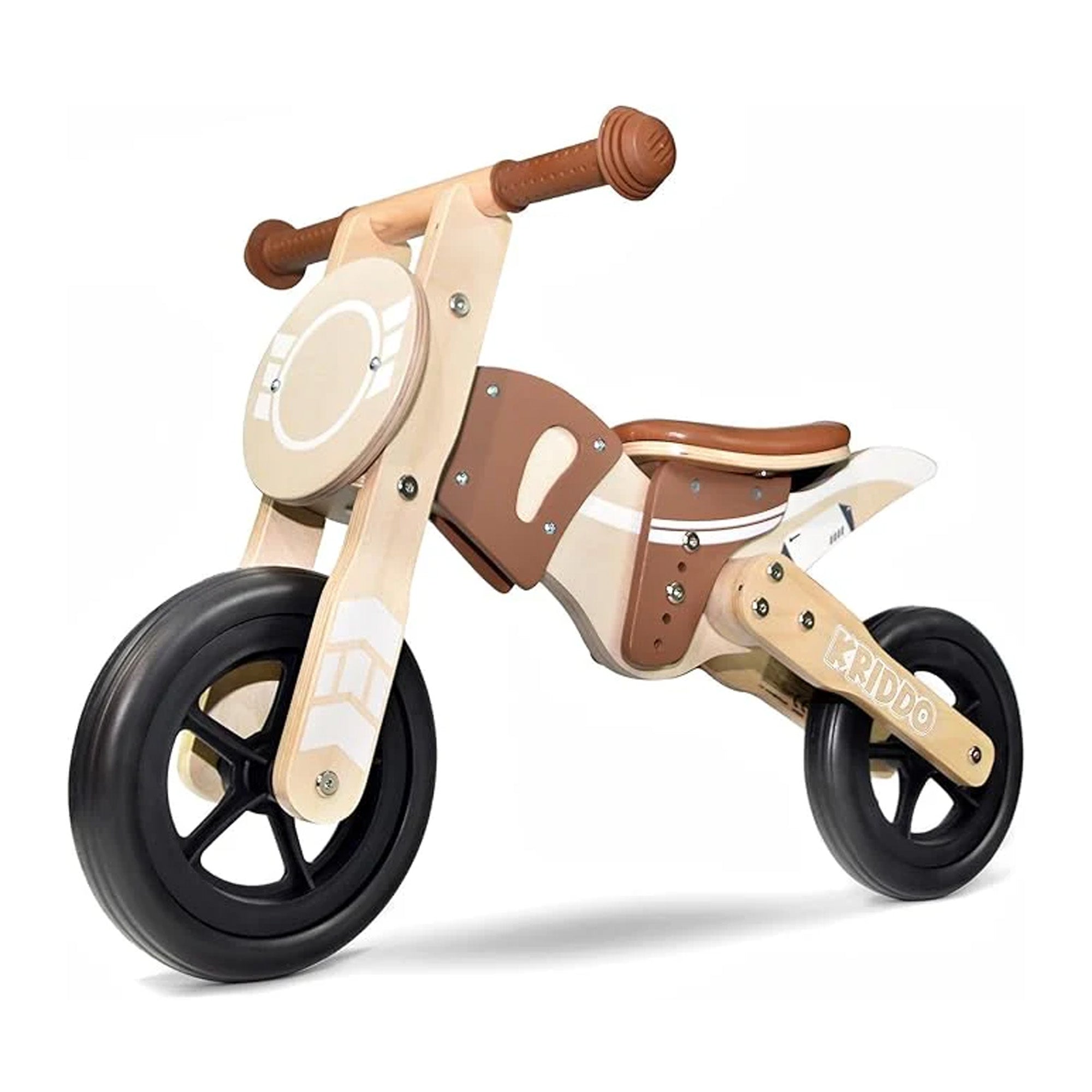 KRIDDO Toddler Balance Bike with Wood Frame for 18 Months to 3 Years Old Wooden