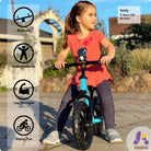 KRIDDO Blue Toddler Balance Bike with Stuffed Animal for 18 to 4 Years Old