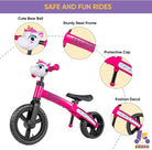 KRIDDO Toddler Balance Bike in Pink for 18 Months to 5 Years Dual Design