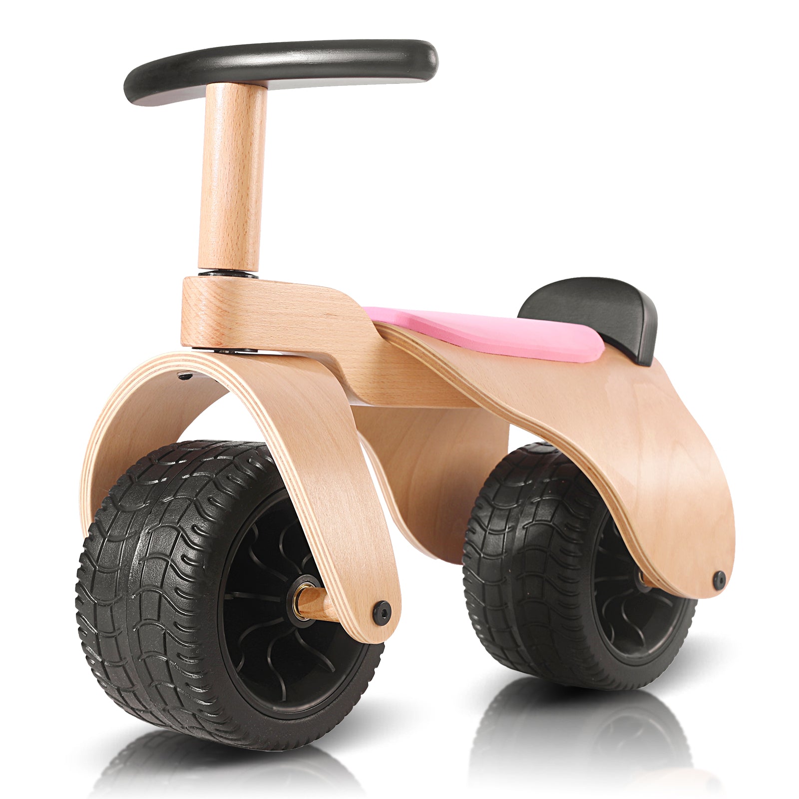 KRIDDO Baby Wooden Balance Bike for 1 To 3 Years Old Pink