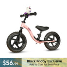 KRIDDO Pink Toy Balance Bike with Unicorn Toy for 2 to 5 Years Old