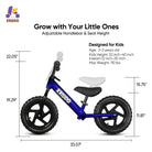 KRIDDO Classic Toddler Balance Bike with Customizable Plate for Ages 2 to 5 Years Blue