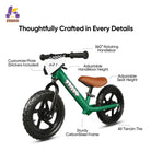 KRIDDO Classic Toddler Balance Bike with Customizable Plate for Ages 2 to 5 Years Green