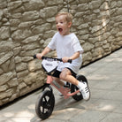 KRIDDO Toddler 12 Inch Balance Bike with Customizable Plate for Ages 2 to 5 Years Pink