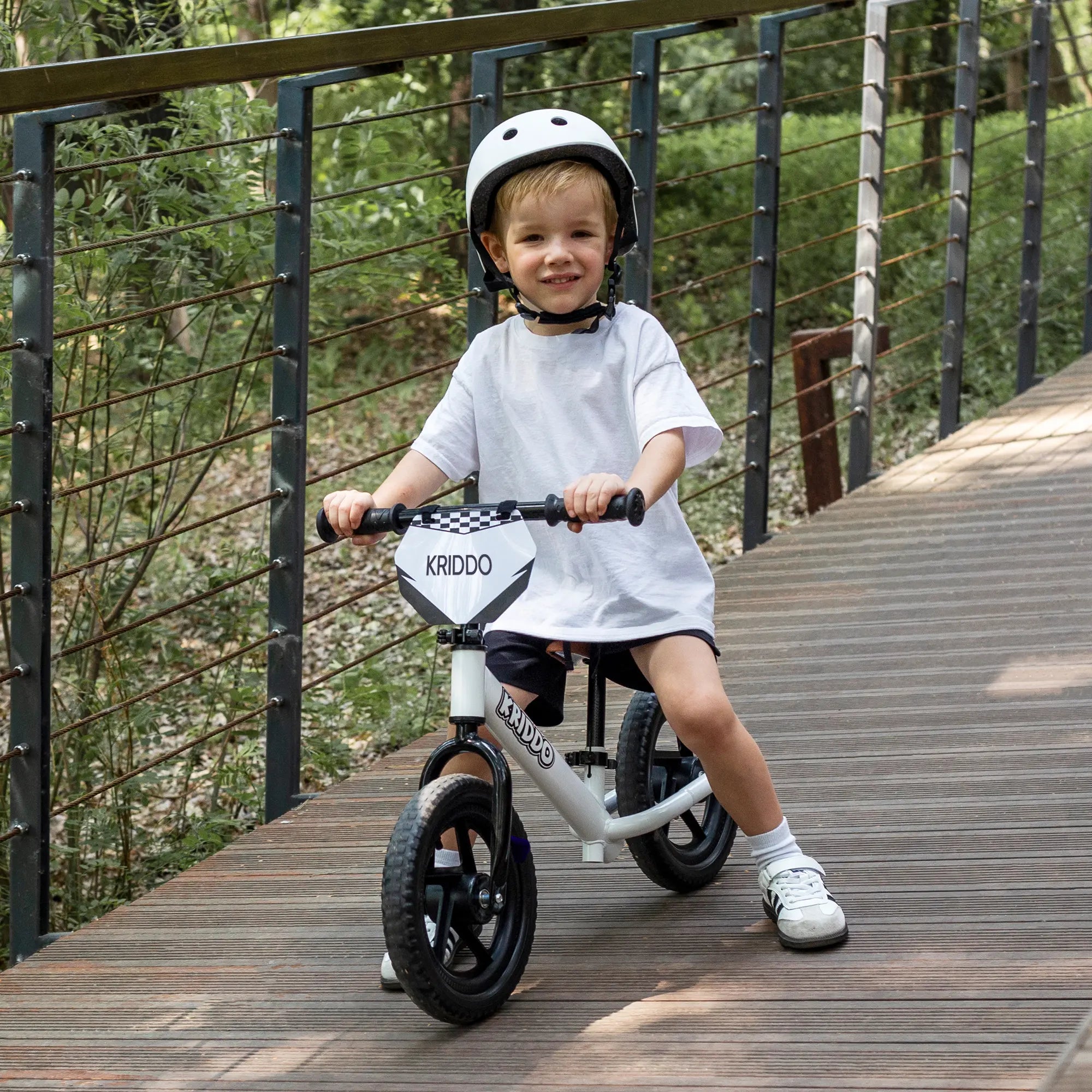 KRIDDO Toddler Balance Bike with Customizable Plate for Ages 2 to 5 Years