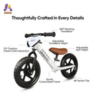KRIDDO Toddler Balance Bike with Customizable Plate for Ages 2 to 5 Years