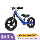 KRIDDO Toddler Balance Bike with Brake and Flag for 2 to 5 Years Old Blue