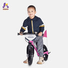 KRIDDO Toddler Balance Bike with Brake and Flag for 2 to 5 Years Old Pink