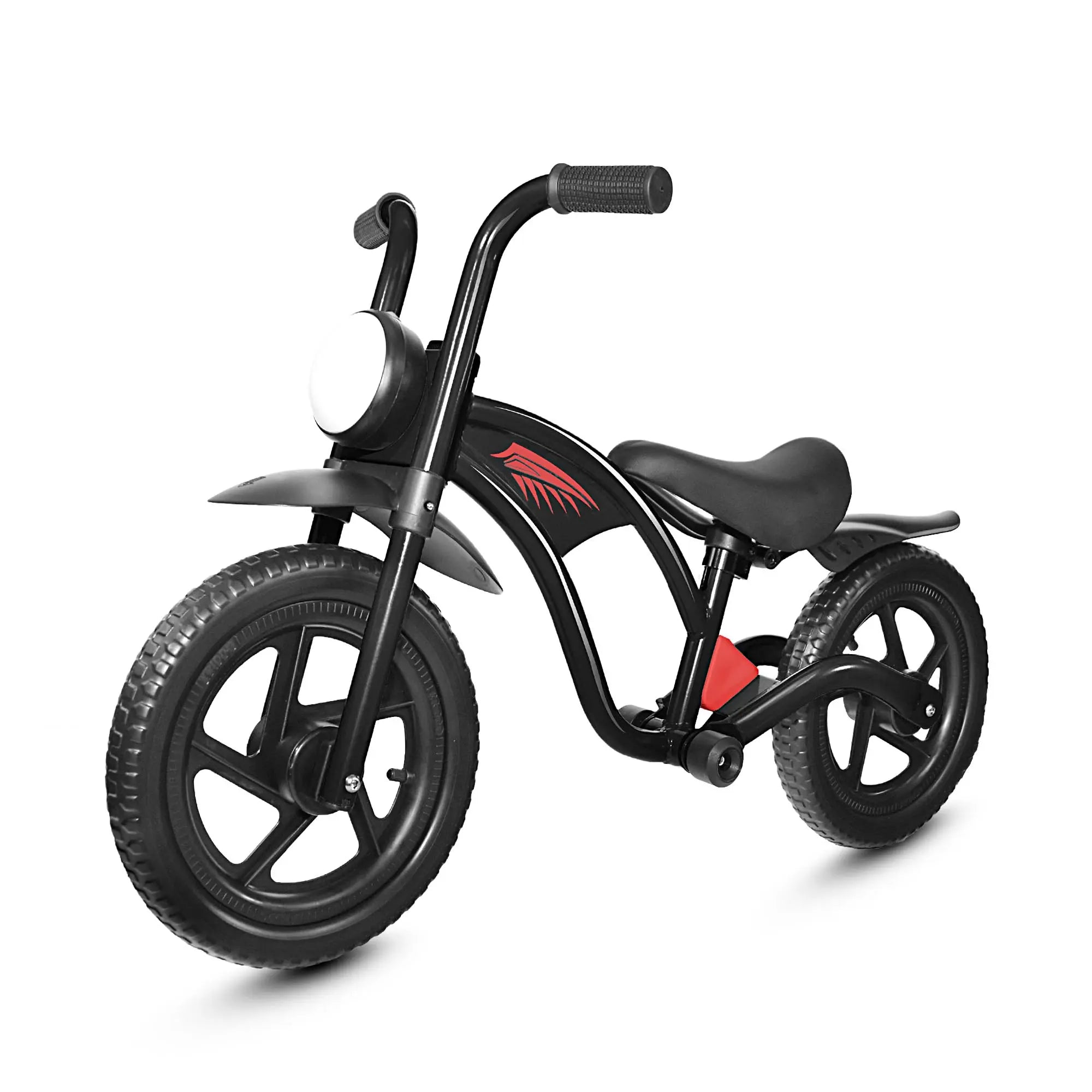 KRIDDO Kids Balance Bike with Headlight and Adjustable Seat for 2 to 5 Years Old Black