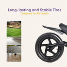 KRIDDO Toddler Balance Bike with Front Light and Adjustable Seat for 2 to 5 Years Old Black