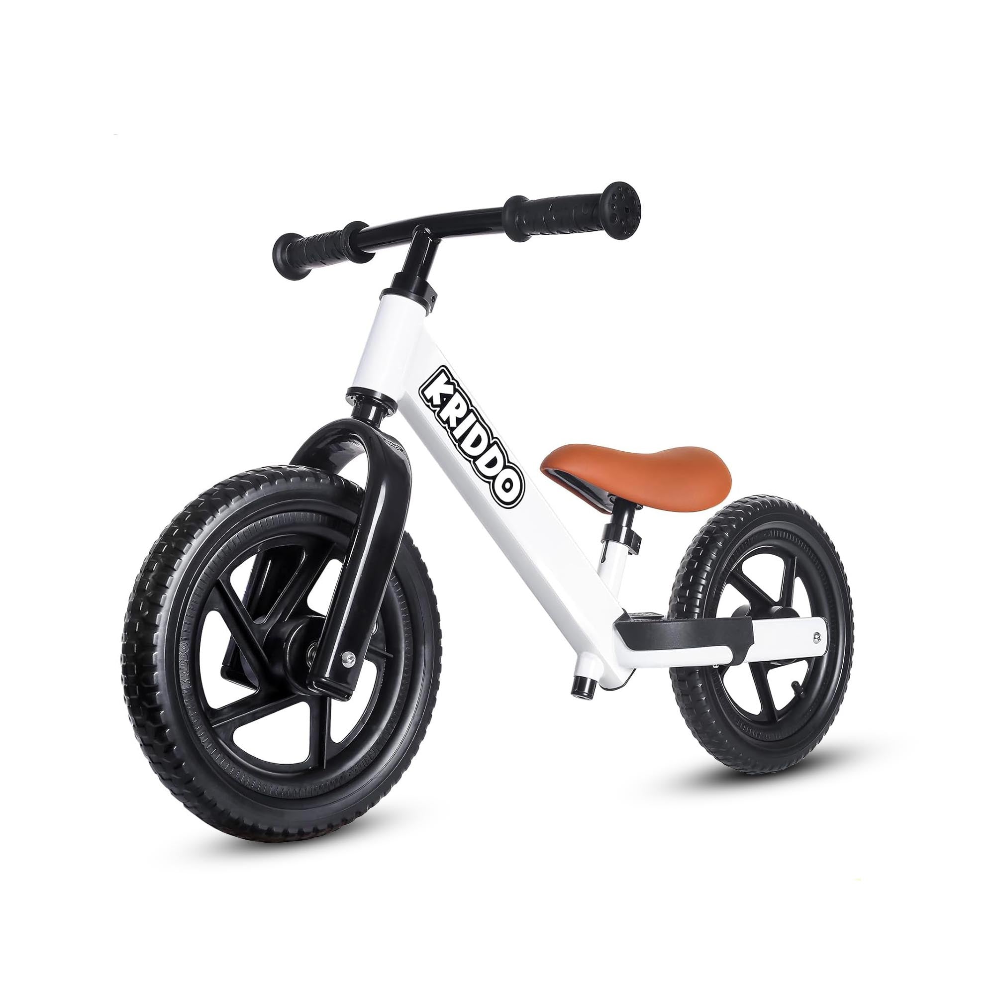 KRIDDO Toddler Beginner Bike for 2 to 5 Years Old with DIY Colorful Stickers
White