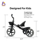 KRIDDO Kids Tricycle Easy-Assembly for 2 to 5 Years Old Black