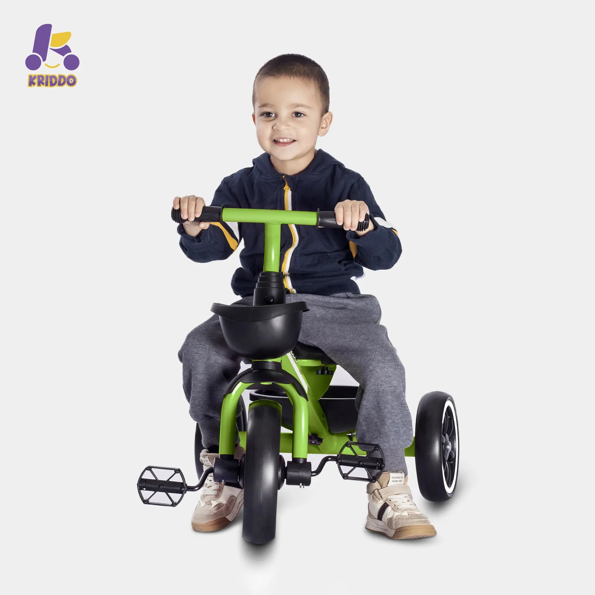 KRIDDO Kids Tricycle Easy-Assembly for 2 to 5 Years Old Green