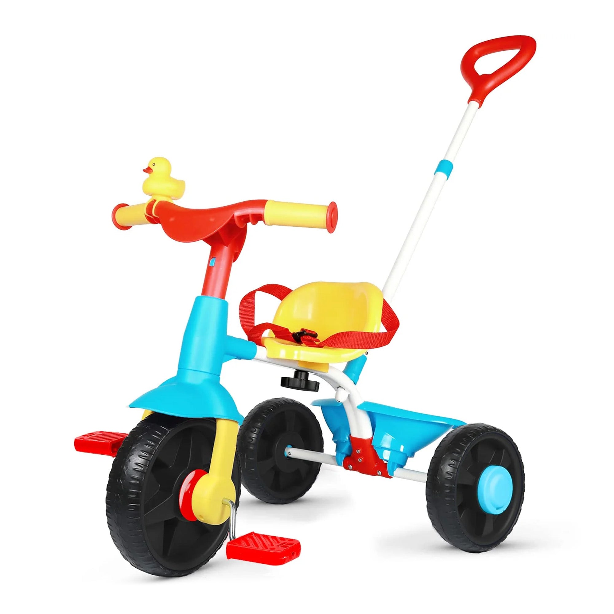 KRIDDO 2-in-1 Kids Push Trike for 18 months to 3 Years Old Red
