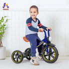 KRIDDO Kids Tricycle with Headlight and Pedals for 2 to 5 Years Old Blue