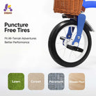 KRIDDO Metal Classic Tricycle with Removable basket for 2 to 4 Years Old Blue