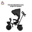 KRIDDO 7-in-1 Kids Tricycle Stroller with Push Handle for 18 Months to 5 Years Old Grey